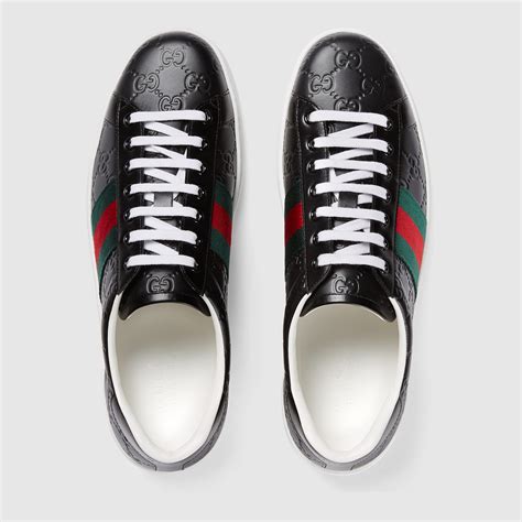 MEN'S ACE LOW TOP GUCCI SIGNATURE SNEAKER “386750 